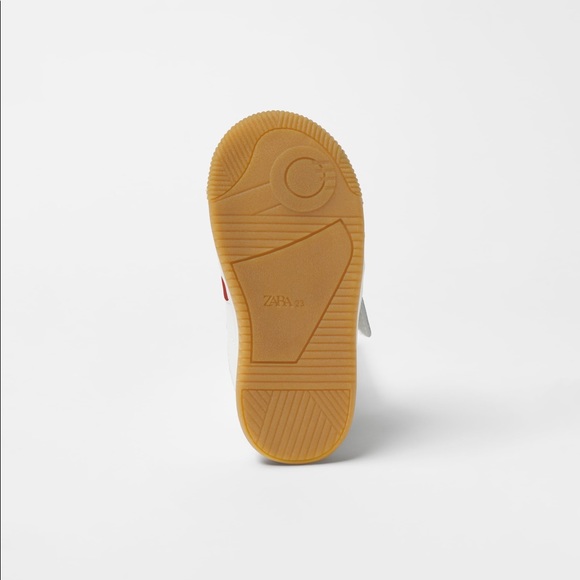 NWT Zara Size 6.5 toddler leather sneakers red - Picture 3 of 5